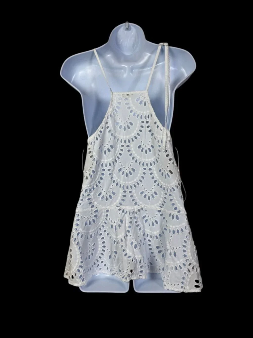 Intimately Free People White Sleeveless Eyelet Lace Top Size Medium Open Boho